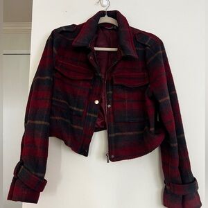 Plaid cozy jacket